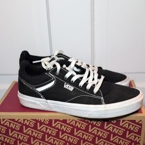 Vans Black and White Canvas Sneakers